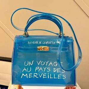 Un Voyage Jelly Transparent Crossbody Bag Blue